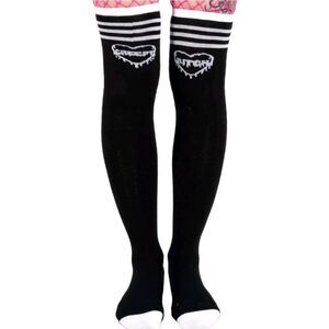 Too Fast Creepy Bi..tch Thigh High Socks